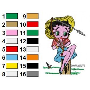 Betty Boop Embroidery Design 16